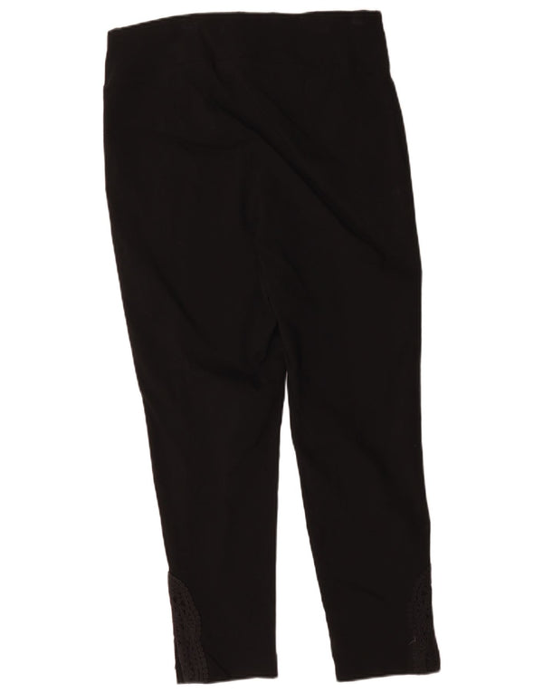 Marks & Spencer Γυναικείο αυτόγραφο Cropped Παντελόνι UK 16 Large W32 L25 Black