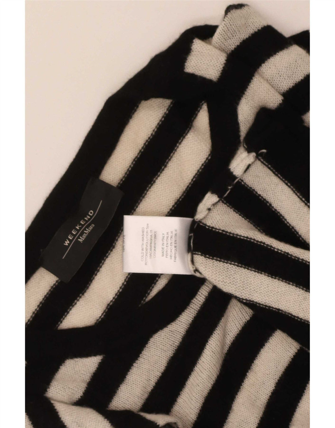 Max Mara Γυναικείο Weekend Boat Neck Jumper UK 14 Medium Μαύρο ριγέ