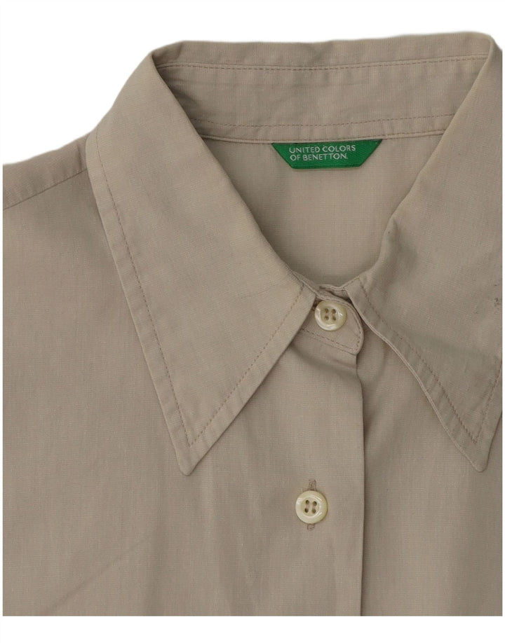 BENETTON Γυναικείο πουκάμισο UK 14 Medium Grey