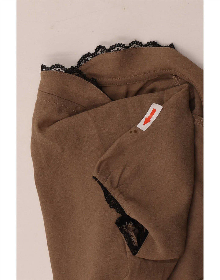 Γυναικεία μπλούζα Benetton Top UK 10 Small Beige Polyester