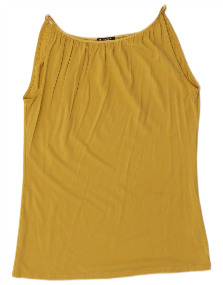 Massimo Dutti Γυναικείο Cami Top UK 14 Medium Yellow Lyocell