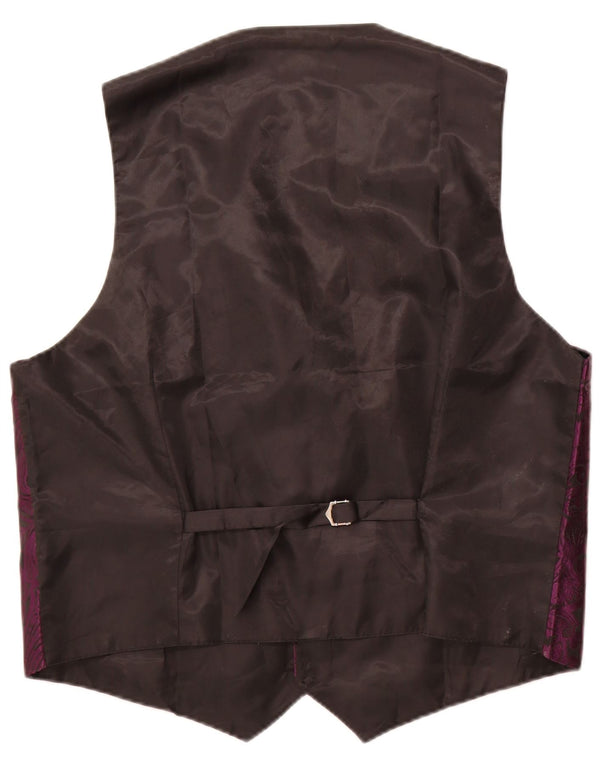 Vintage ανδρικό γιλέκο 2XL Purple Paisley Polyester