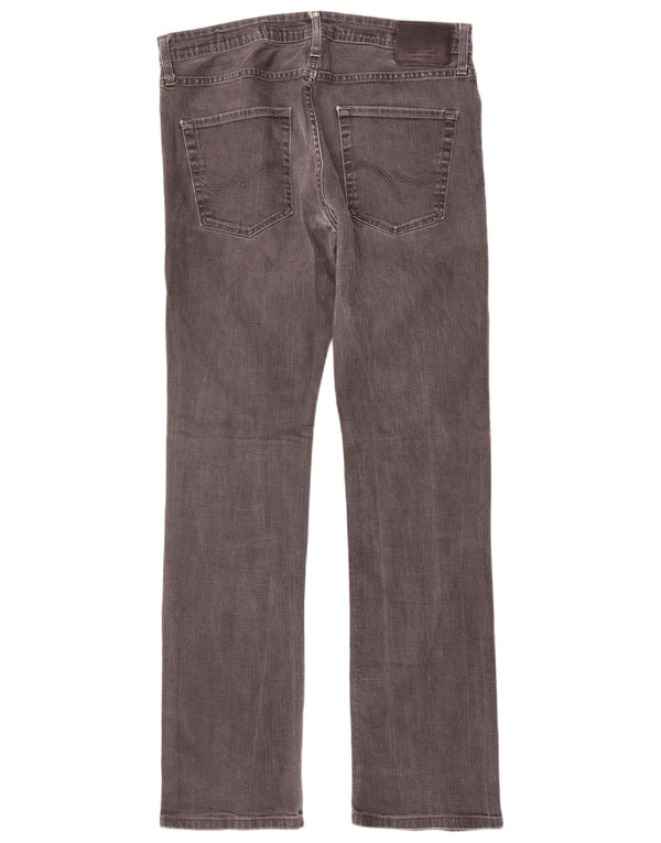 Jack & Jones Mens Straight Jeans W34 L36 Grey Cotton
