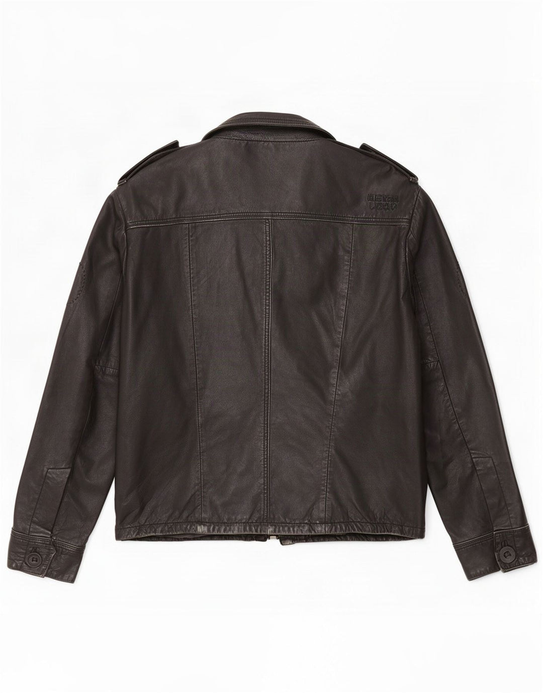 Ανδρικό δερμάτινο τζάκετ Superdry Military UK 40 Large Black