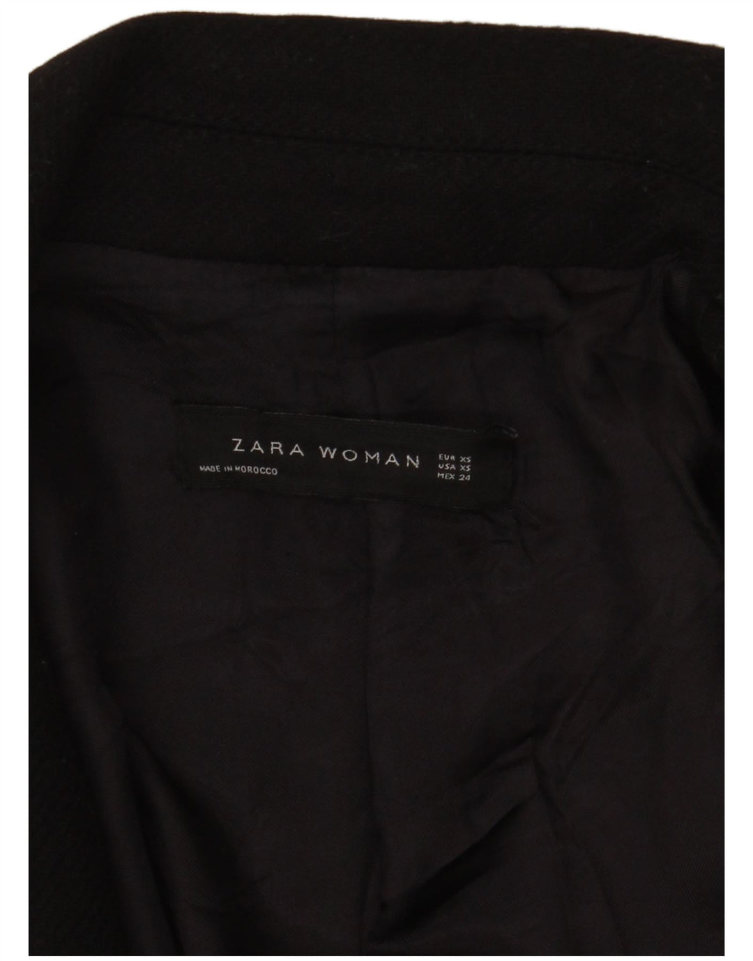Zara Γυναικείο Παλτό UK 6 XS Μαύρο