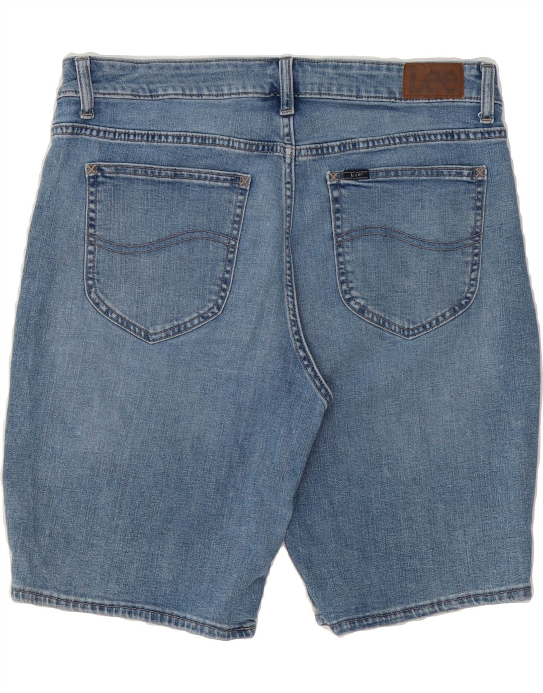 LEE Womens Bermuda Regular Fit Mid Rise Denim Shorts W34 Large  Blue Vintage Lee and Second-Hand Lee from Messina Hembry 
