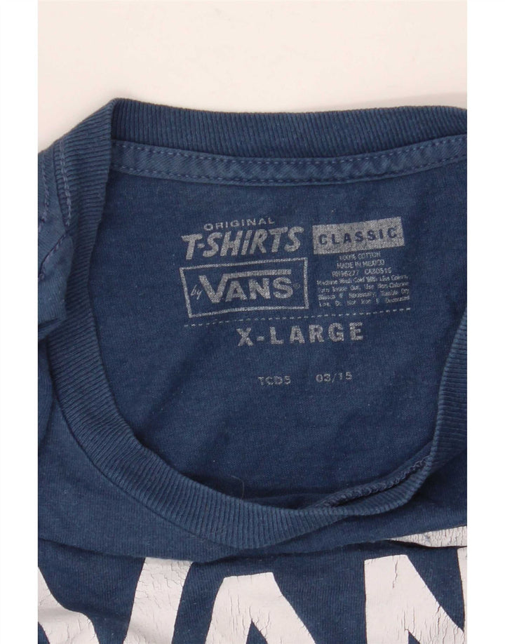 Ανδρικό γραφικό T-Shirt Vans Top XL Μπλε βαμβακερό