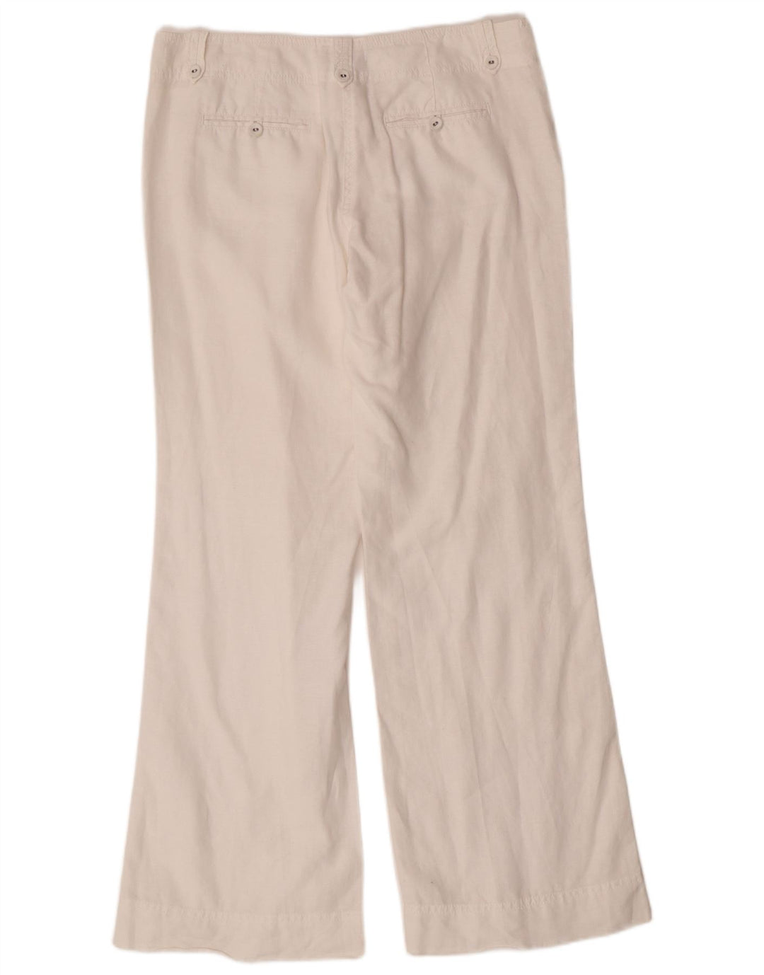 Γυναικείο MONSOON Bootcut παντελόνι Chino UK 12 Medium W32 L31 Λευκό Λινά