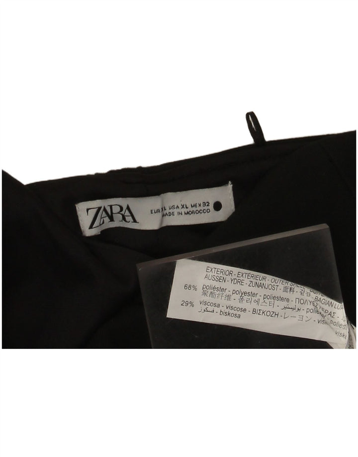 Zara Γυναικείο Στράπλες Τοπ UK 18 XL Μαύρο Πολυεστέρας