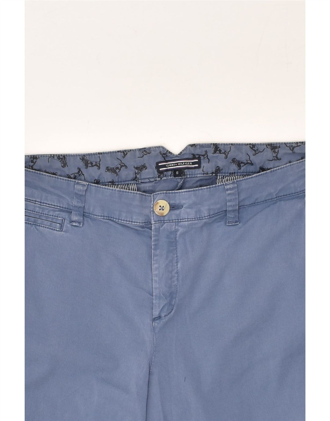 TOMMY HILFIGER Womens Slim Fit Chino Trousers US 10 Large W36 L32  Blue | Vintage Tommy Hilfiger | Thrift | Second-Hand Tommy Hilfiger | Used Clothing | Messina Hembry 