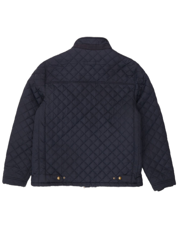 CREW CLOTHING Ανδρικό καπιτονέ μπουφάν UK 42 XL Navy Blue Polyester