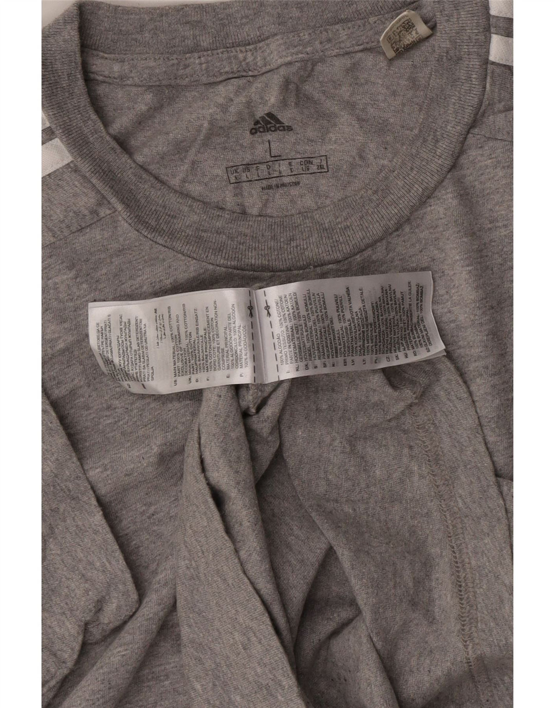 Ανδρικό T-Shirt ADIDAS Top μεγάλο γκρι βαμβακερό