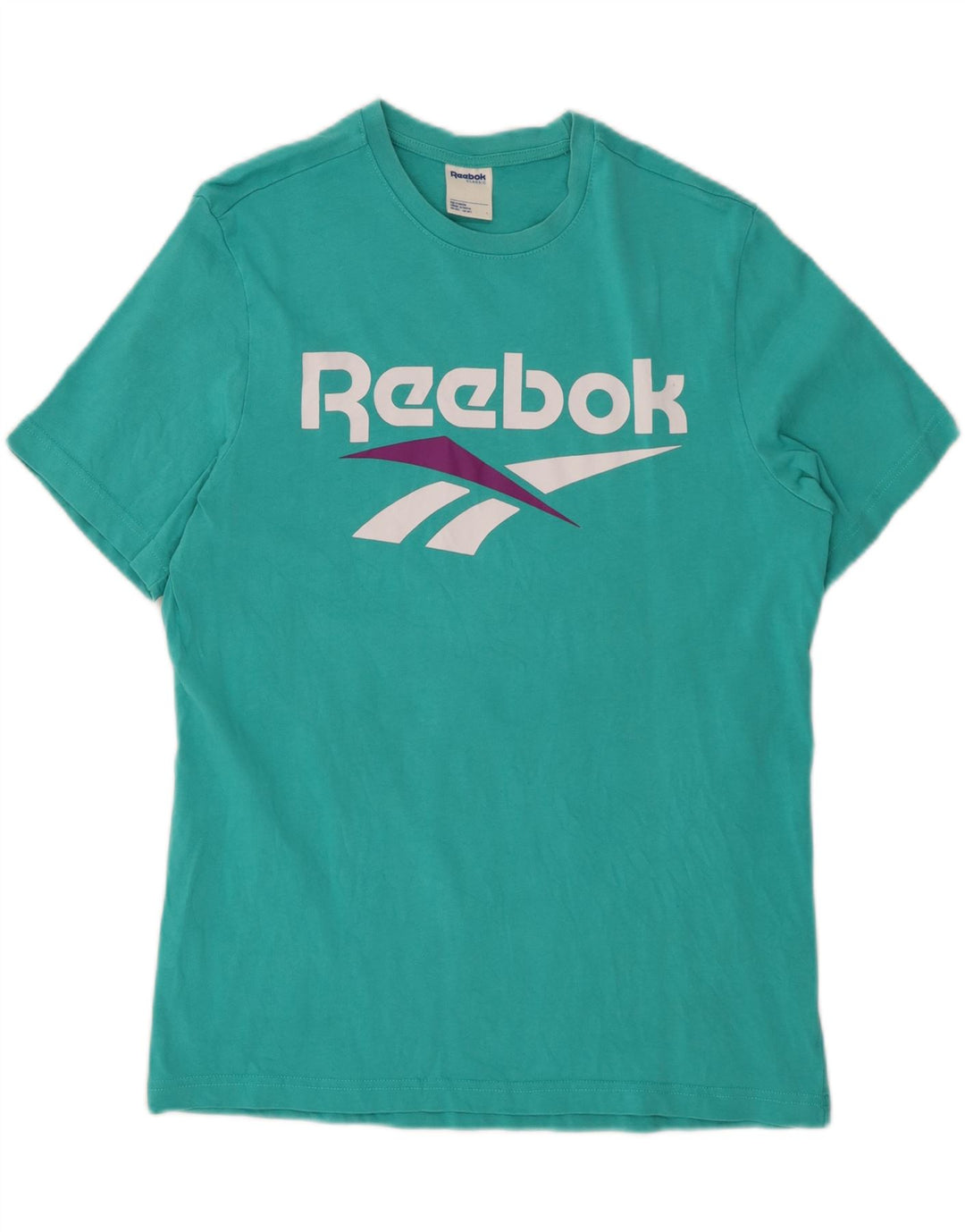 Ανδρικό μπλουζάκι REEBOK Κλασικό γραφικό Τοπ μεσαίο τιρκουάζ βαμβακερό