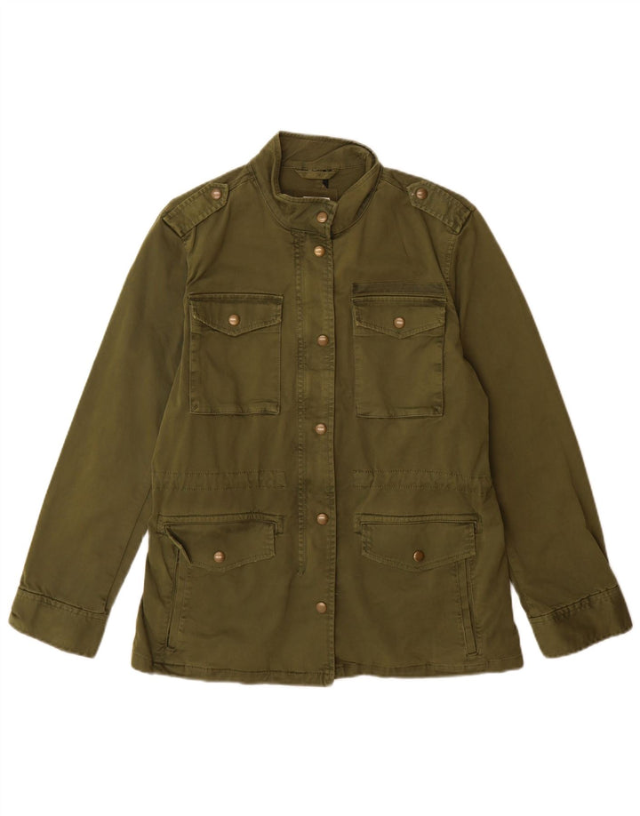 Γυναικείο Στρατιωτικό Μπουφάν Gap Oversized UK 10 Μικρό Πράσινο Βαμβακερό