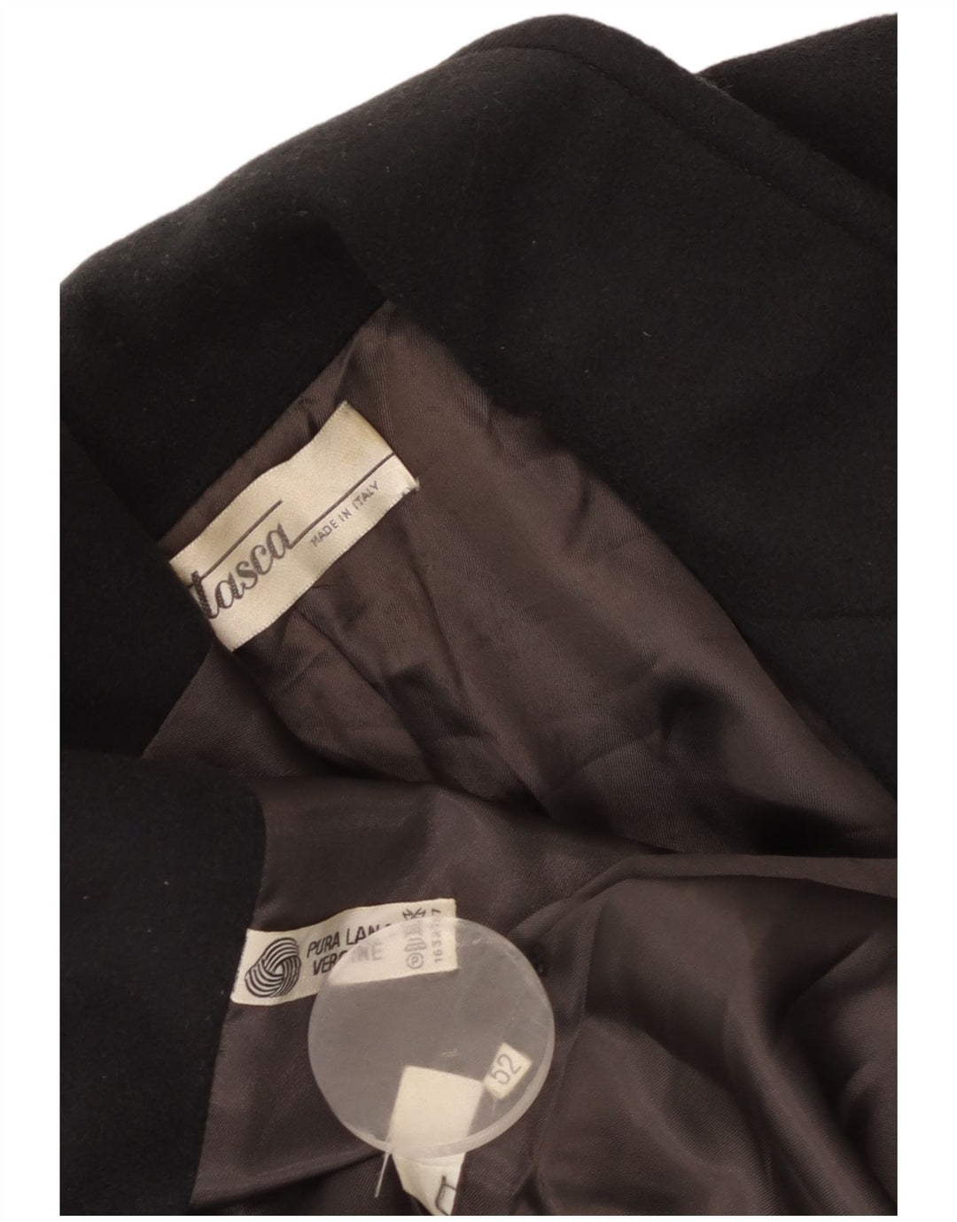 Vintage Γυναικείο Παλτό Διπλό IT 52 2XL Γκρι Παρθένο Μαλλί