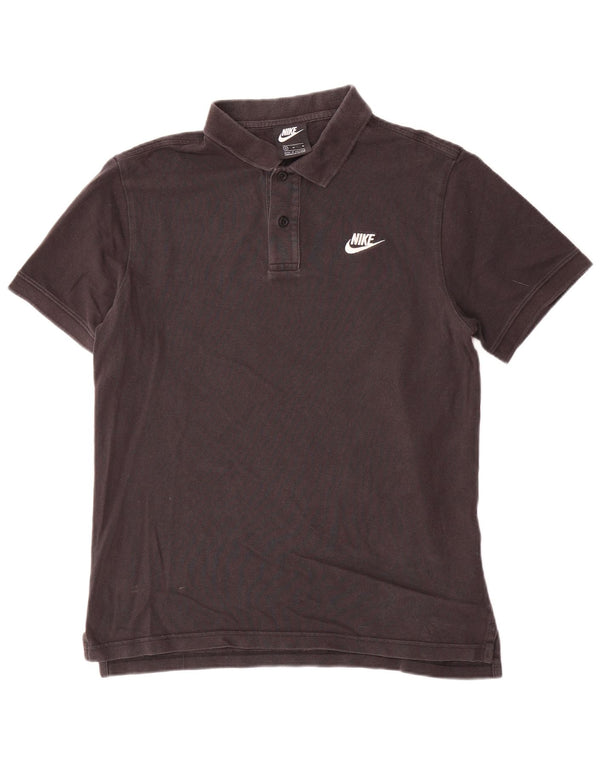 Ανδρικό μπλουζάκι πόλο Nike, μεσαίο μαύρο βαμβακερό