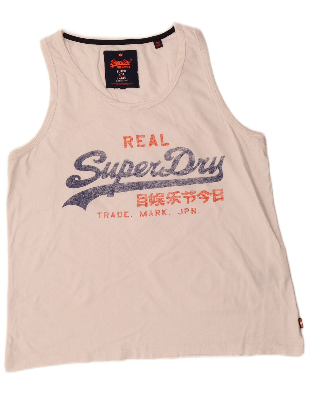 Ανδρικό γραφικό γιλέκο Superdry XL Λευκό βαμβακερό
