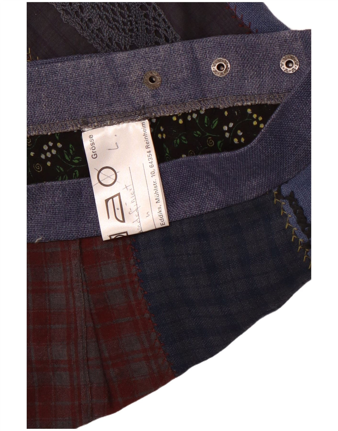 VINTAGE Γυναικεία Φούστα Wrap Μεγάλη W36 Μπλε συνονθύλευμα