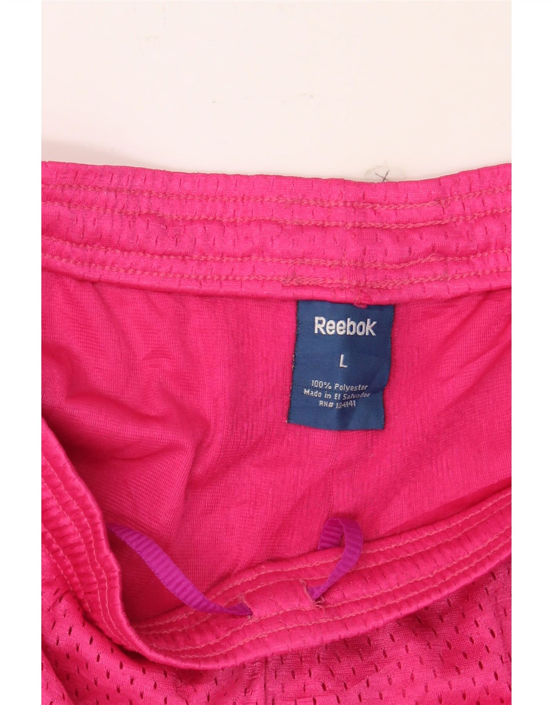 REEBOK Womens Sport Shorts UK 14 Large Pink Polyester Vintage Reebok and Second-Hand Reebok from Messina Hembry 