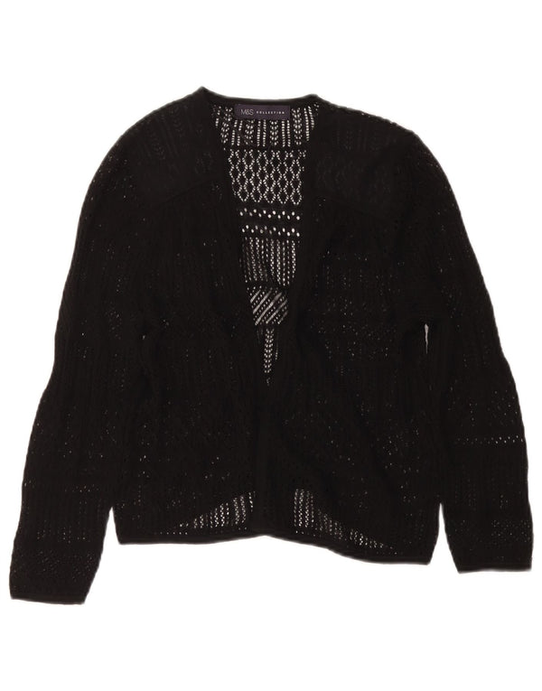 MARKS & SPENCER Γυναικείο πουλόβερ See Through Cardigan UK 8 Small Black