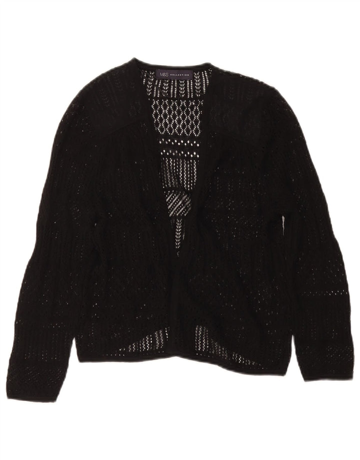 MARKS & SPENCER Γυναικείο πουλόβερ See Through Cardigan UK 8 Small Black