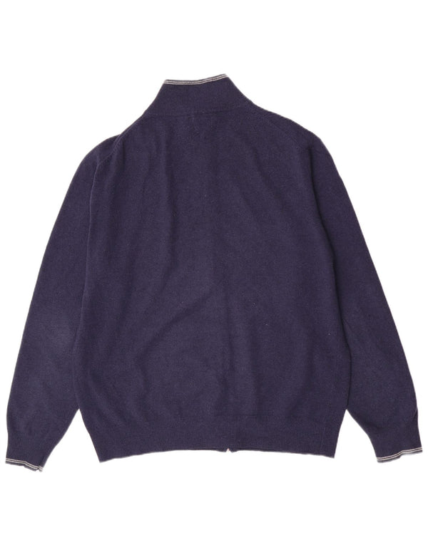 Ανδρικό πουλόβερ ζακέτα Kappa XL Navy Blue Virgin Wool