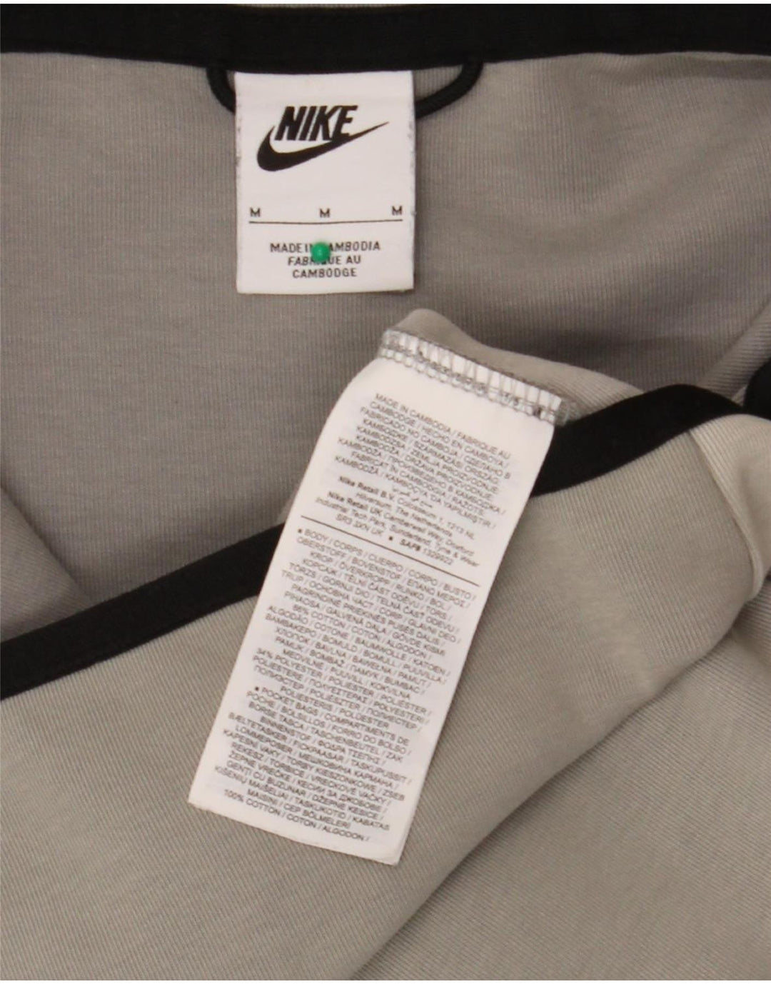 Ανδρικό πουλόβερ Nike με φερμουάρ με κουκούλα σε μεσαίο γκρι βαμβακερό χρώμα