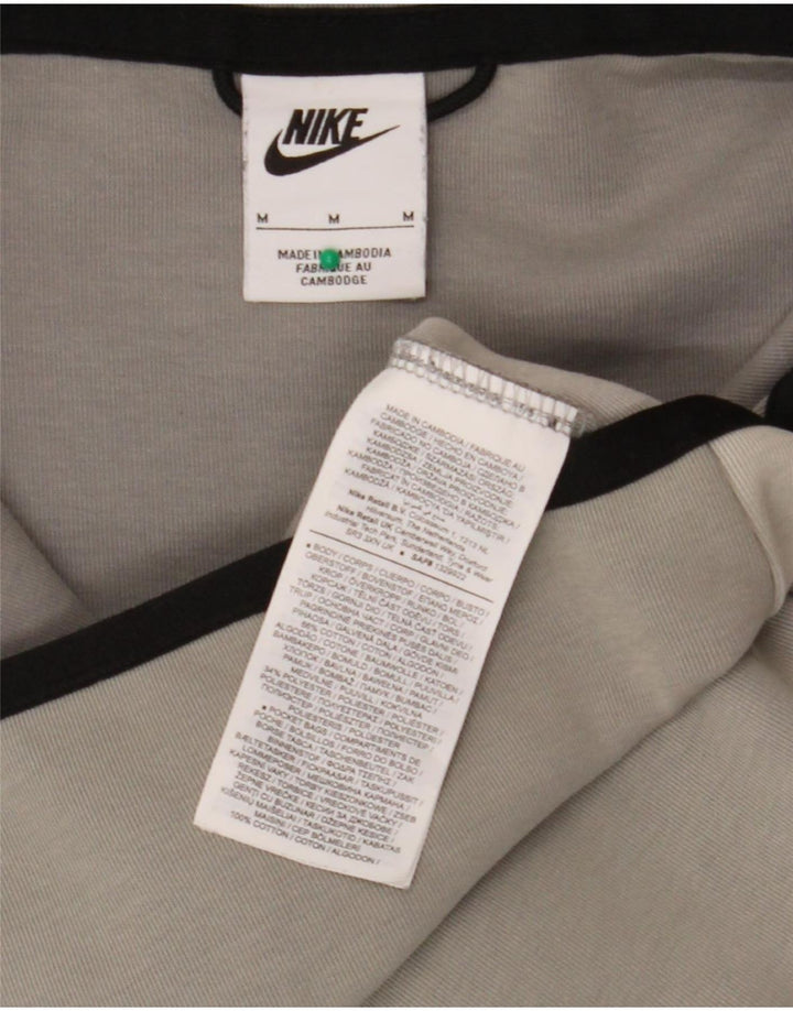 Ανδρικό πουλόβερ Nike με φερμουάρ με κουκούλα σε μεσαίο γκρι βαμβακερό χρώμα