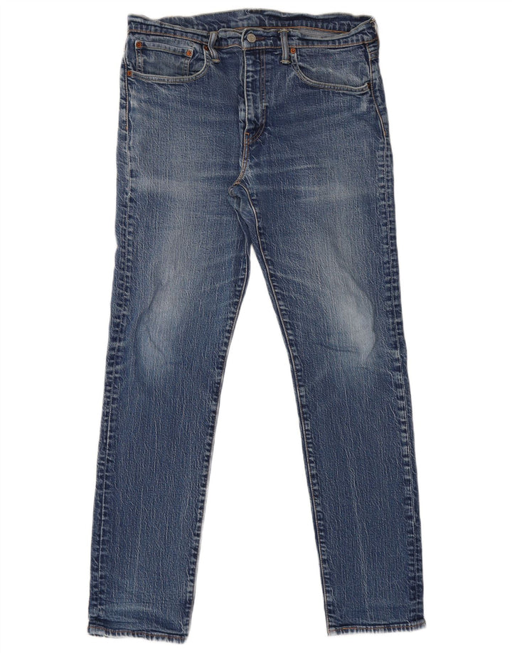 Levi's Mens 502 Tapered Jeans W34 L34 Blue Cotton