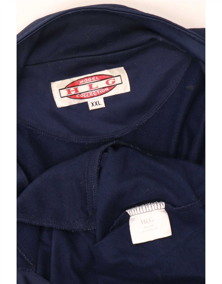 Ανδρική φόρμα Vintage Top Jacket 2XL Navy Blue Colorblock Polyester