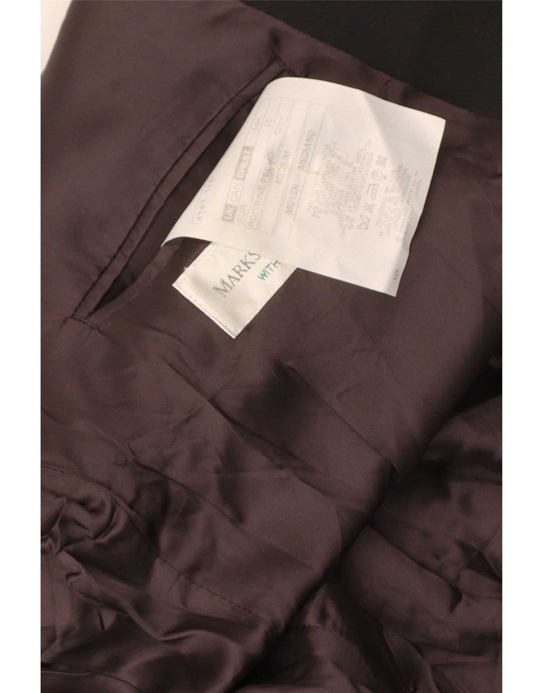 Marks & Spencer Ανδρικό σακάκι με διπλό στήθος UK 44 XL μαύρο πολυεστέρα