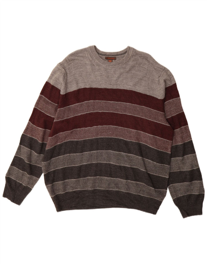 Dockers Ανδρικό πουλόβερ με λαιμόκοψη XL πολύχρωμο ακρυλικό ριγέ