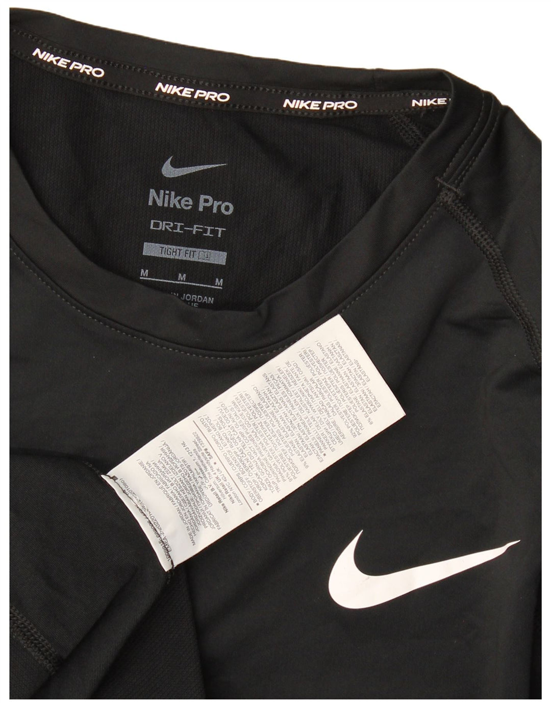 Ανδρικό T-Shirt Nike Dri Fit Top από μεσαίο μαύρο πολυεστέρα