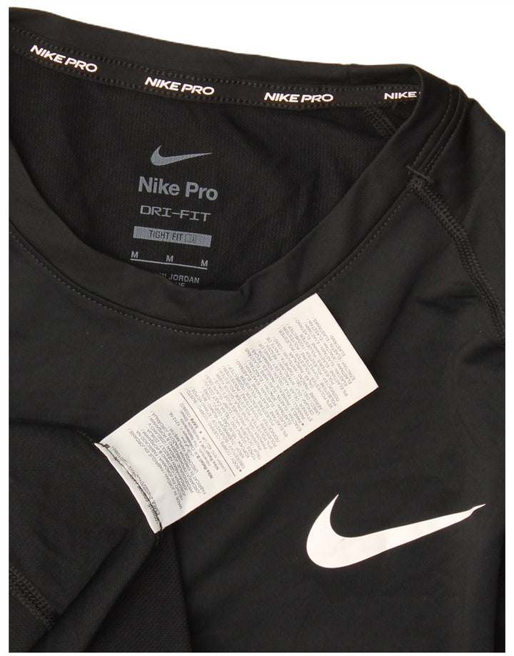 Ανδρικό T-Shirt Nike Dri Fit Top από μεσαίο μαύρο πολυεστέρα