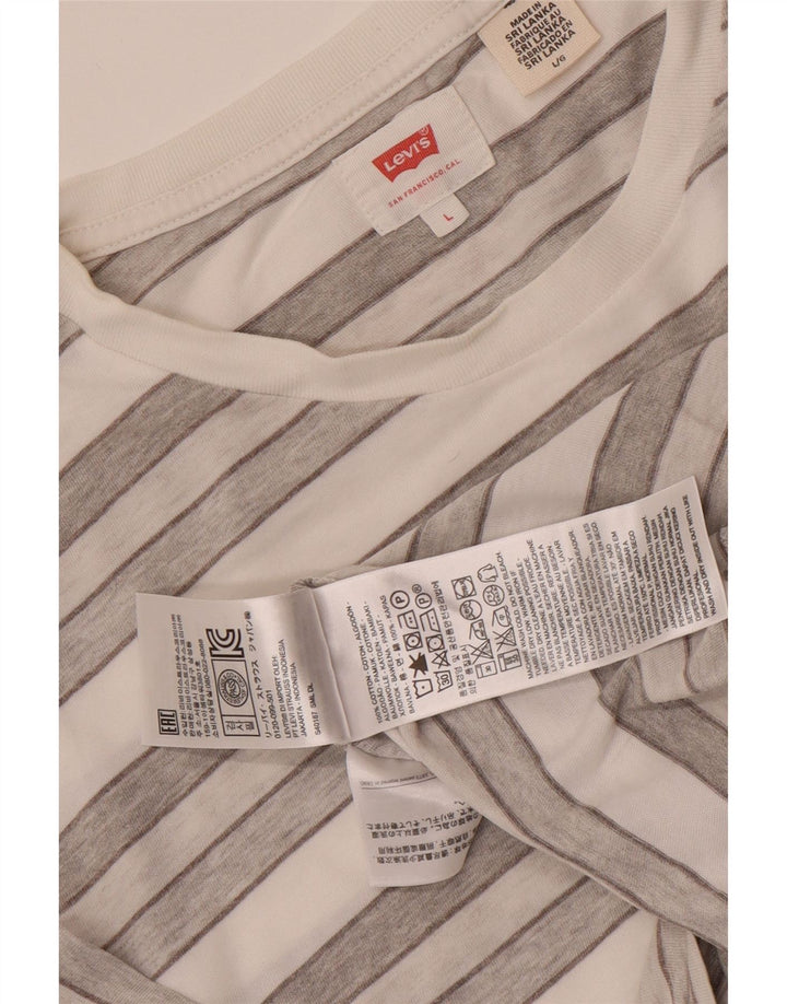 Ανδρικό T-Shirt Levi's Top μεγάλο γκρι βαμβακερό ριγέ