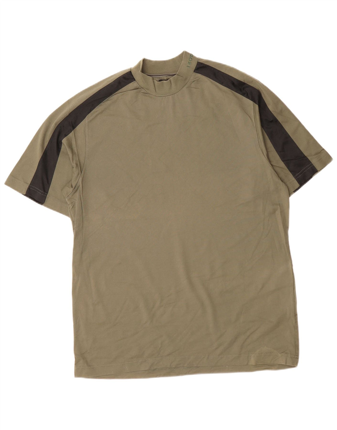 Ανδρικό T-Shirt IZOD Top Large Khaki Colourblock Βαμβακερό