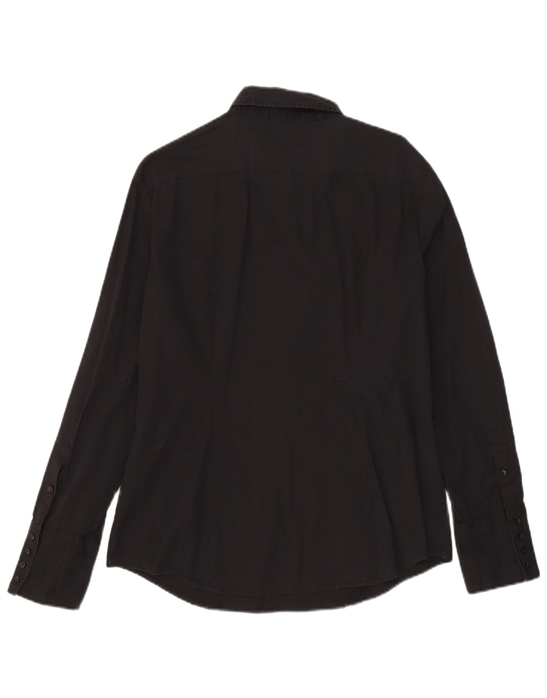 Benetton Γυναικείο πουλόβερ Πουκάμισο UK 18 XL Μαύρο βαμβακερό