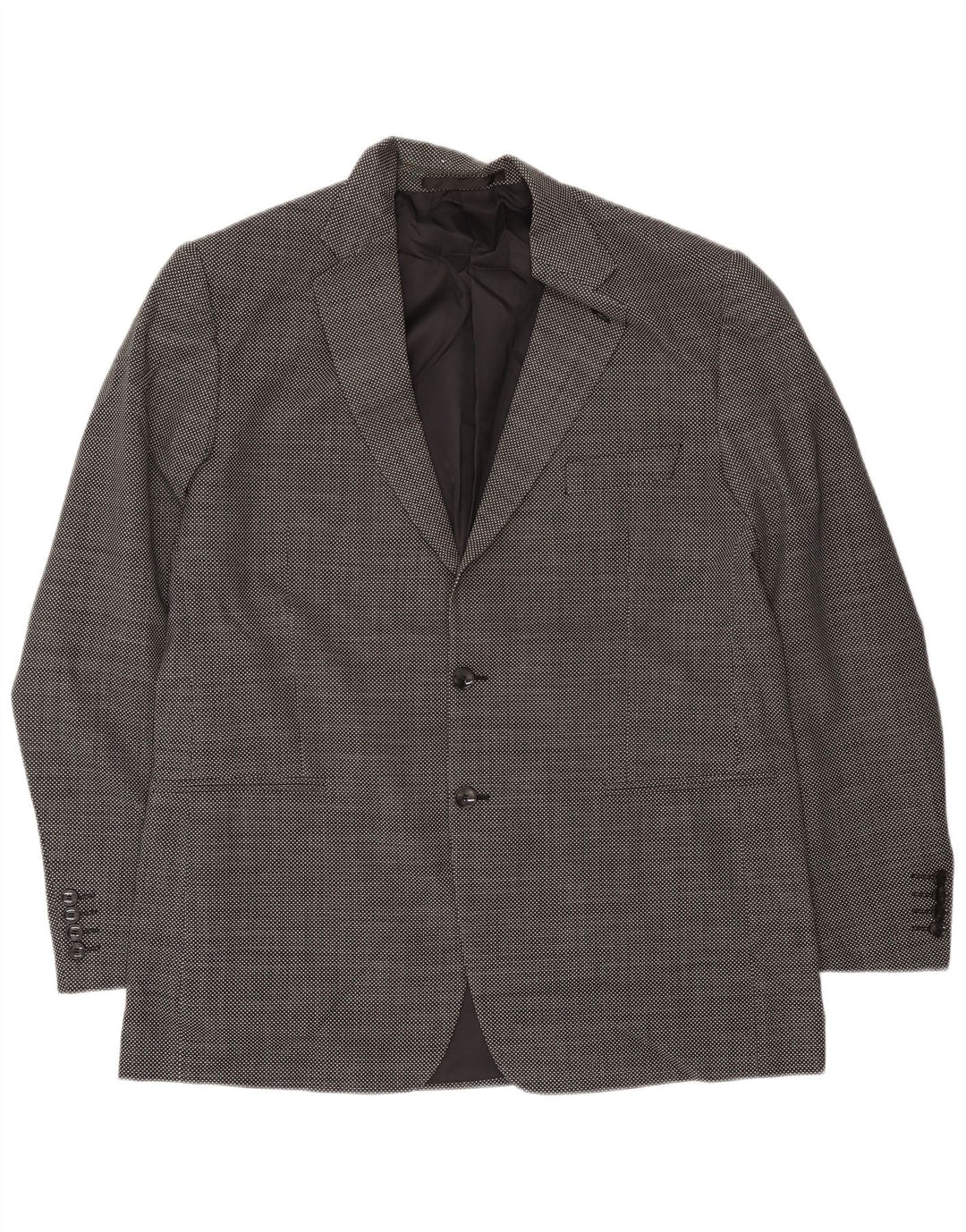 Marks & Spencer Ανδρικό σακάκι σακάκι με 2 κουμπιά UK 44 XL μαύρο καρό μαλλί