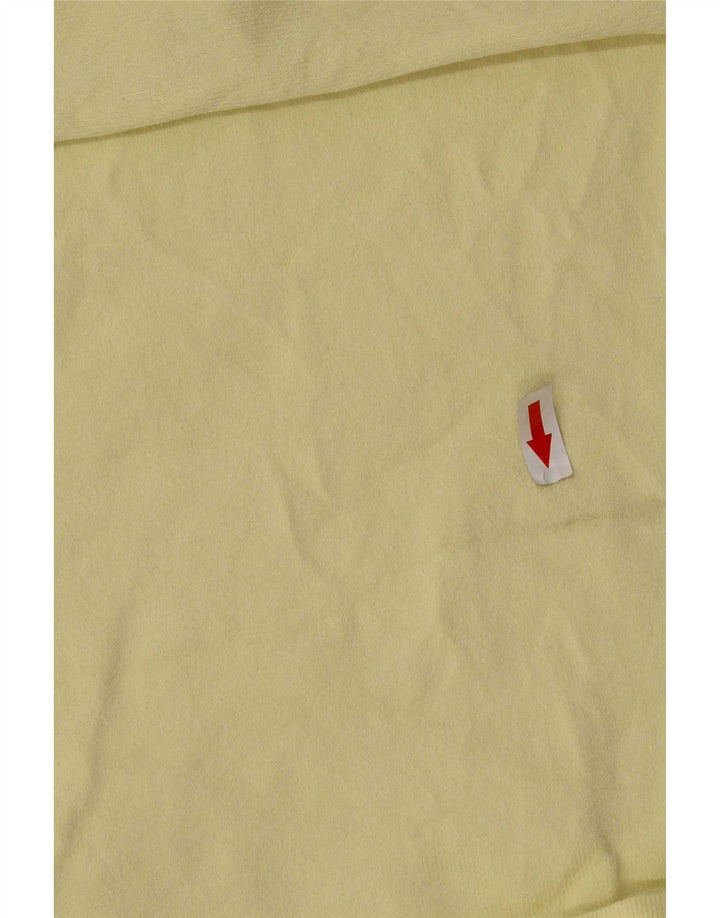Zara Womens Off Shoulder Top UK 16 Μεγάλη κίτρινη βισκόζη