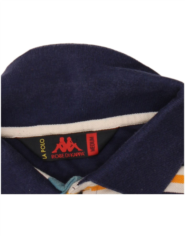 Ανδρικό μπλουζάκι πόλο Kappa με μεσαίο ναυτικό μπλε ριγέ