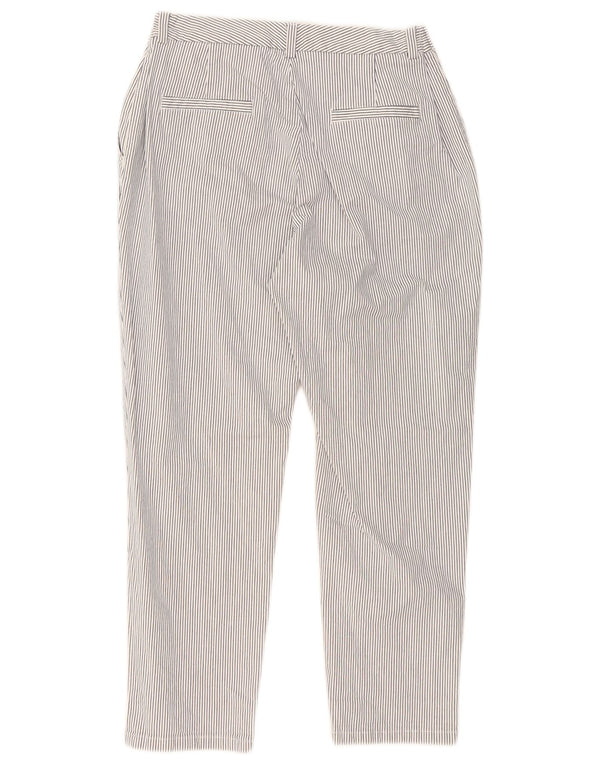 Marks & Spencer Γυναικείο παντελόνι Chino UK 14 Medium W30 L26 Λευκό ριγέ