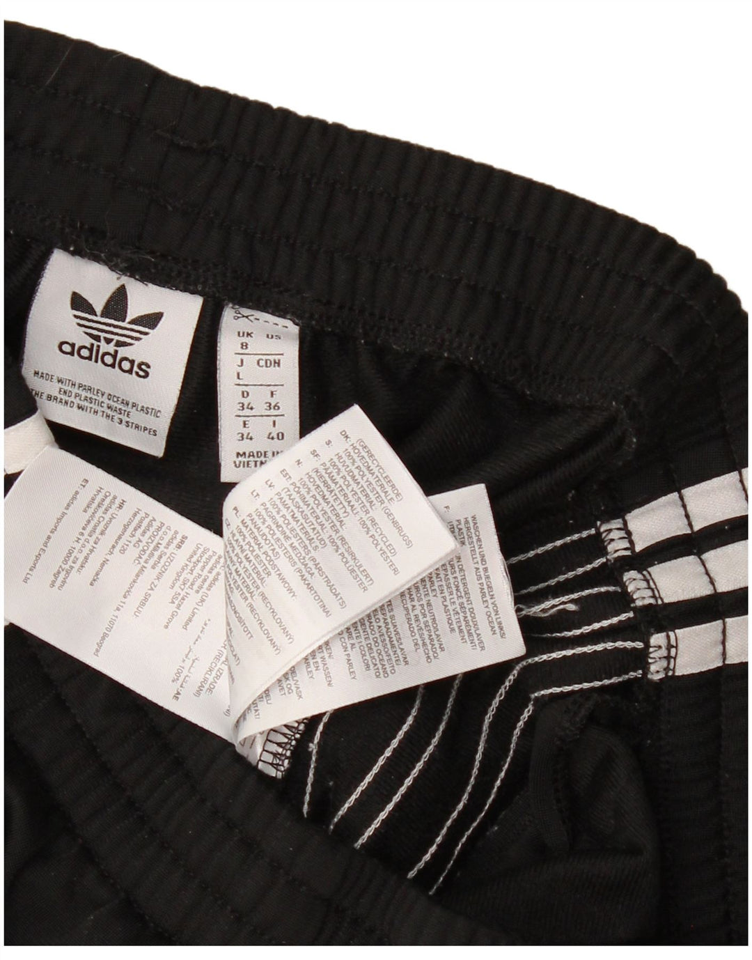 Γυναικεία αθλητική φόρμα Adidas Παντελόνι UK 8 Small Black Polyester