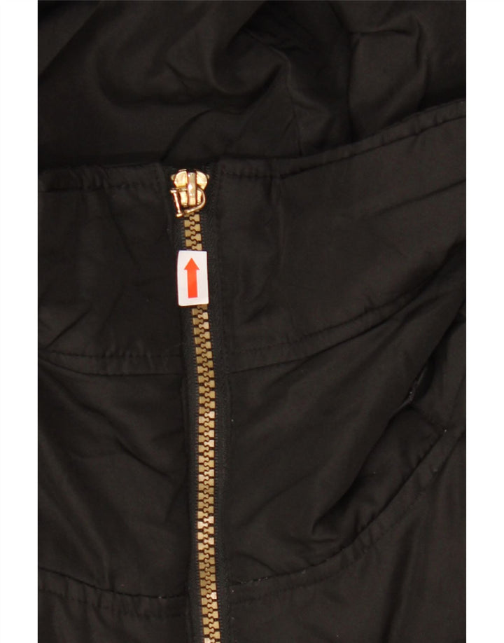 Calvin Klein Γυναικείο παλτό με κουκούλα UK 10 μικρό μαύρο πολυεστέρα