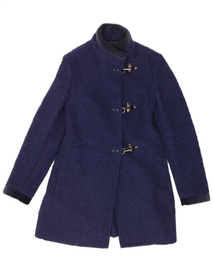 Fay Γυναικείο Πανωφόρι UK 10 Μικρό Μαλλί Navy Blue Virgin