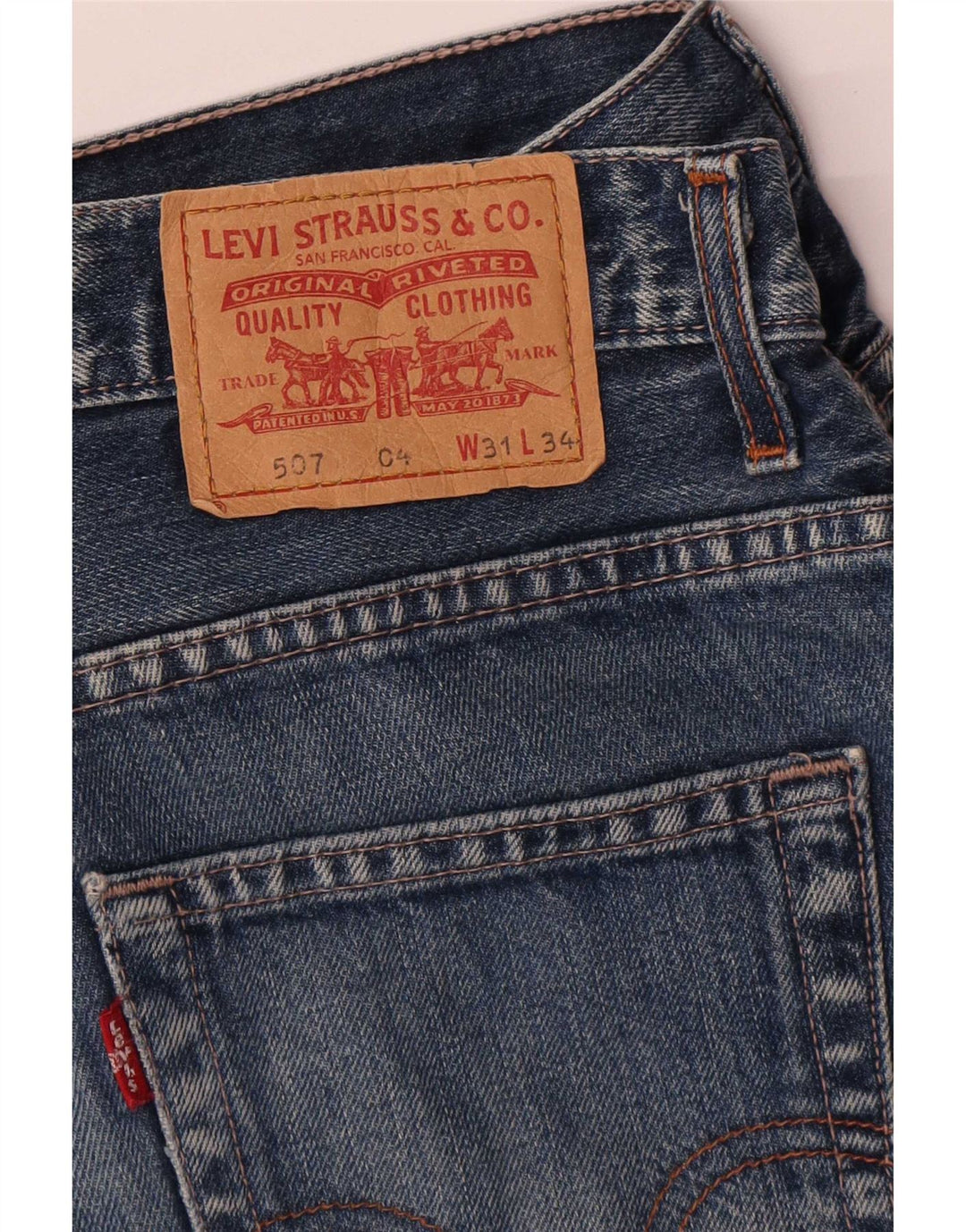 Levi's Mens 507 Slim Bootcut Jeans W31 L34 Μπλε βαμβακερό