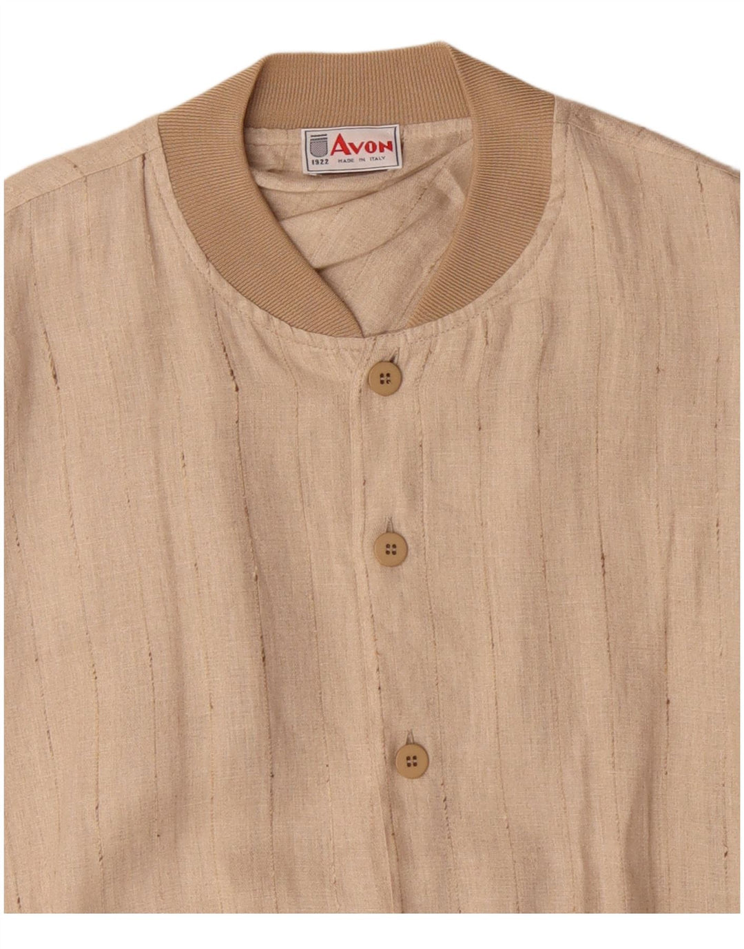 Ανδρικό μπουφάν VINTAGE Bomber UK 42 XL Λευκό μπεζ Pinstripe