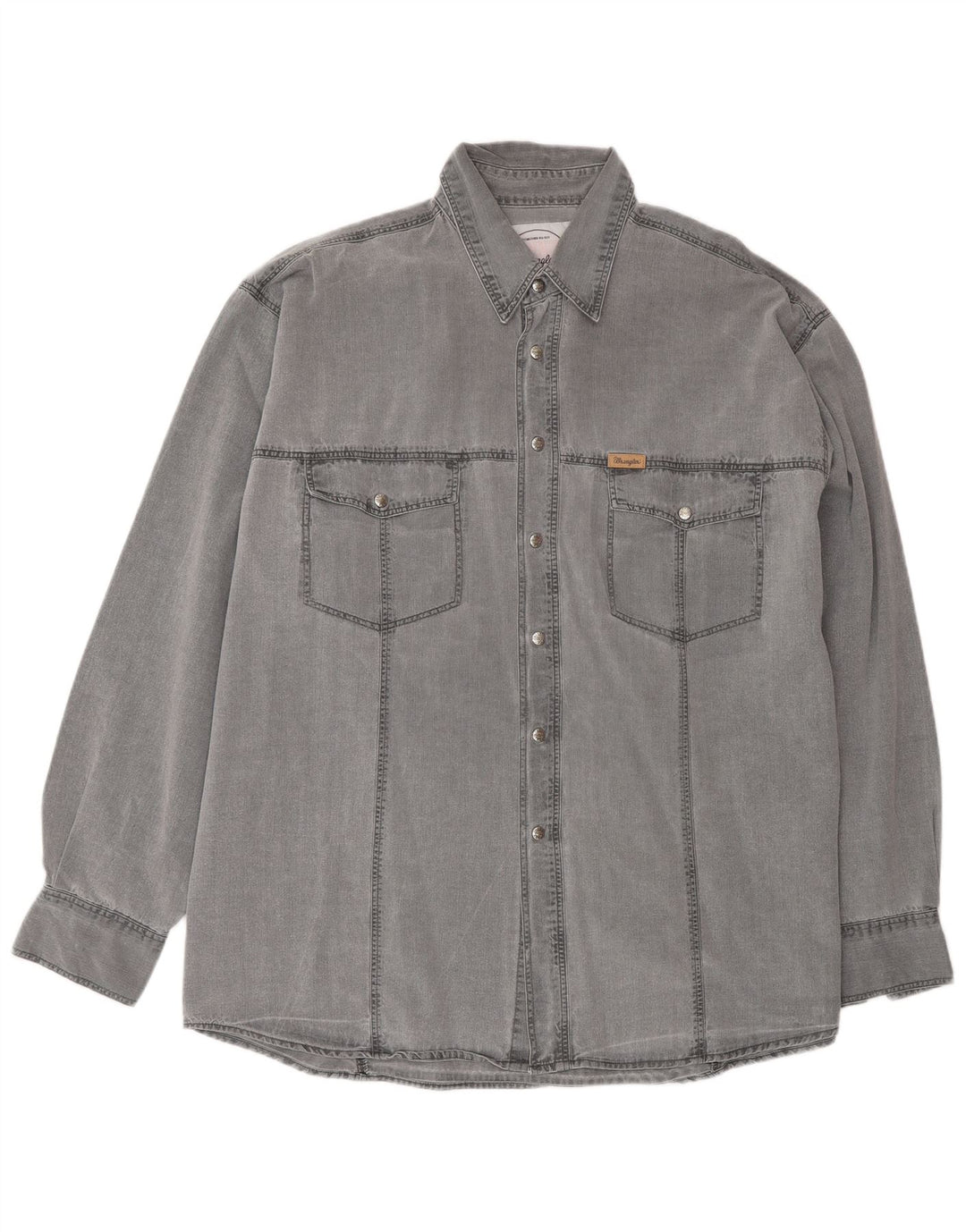 Ανδρικό τζιν πουκάμισο Wrangler XL Γκρι βαμβακερό