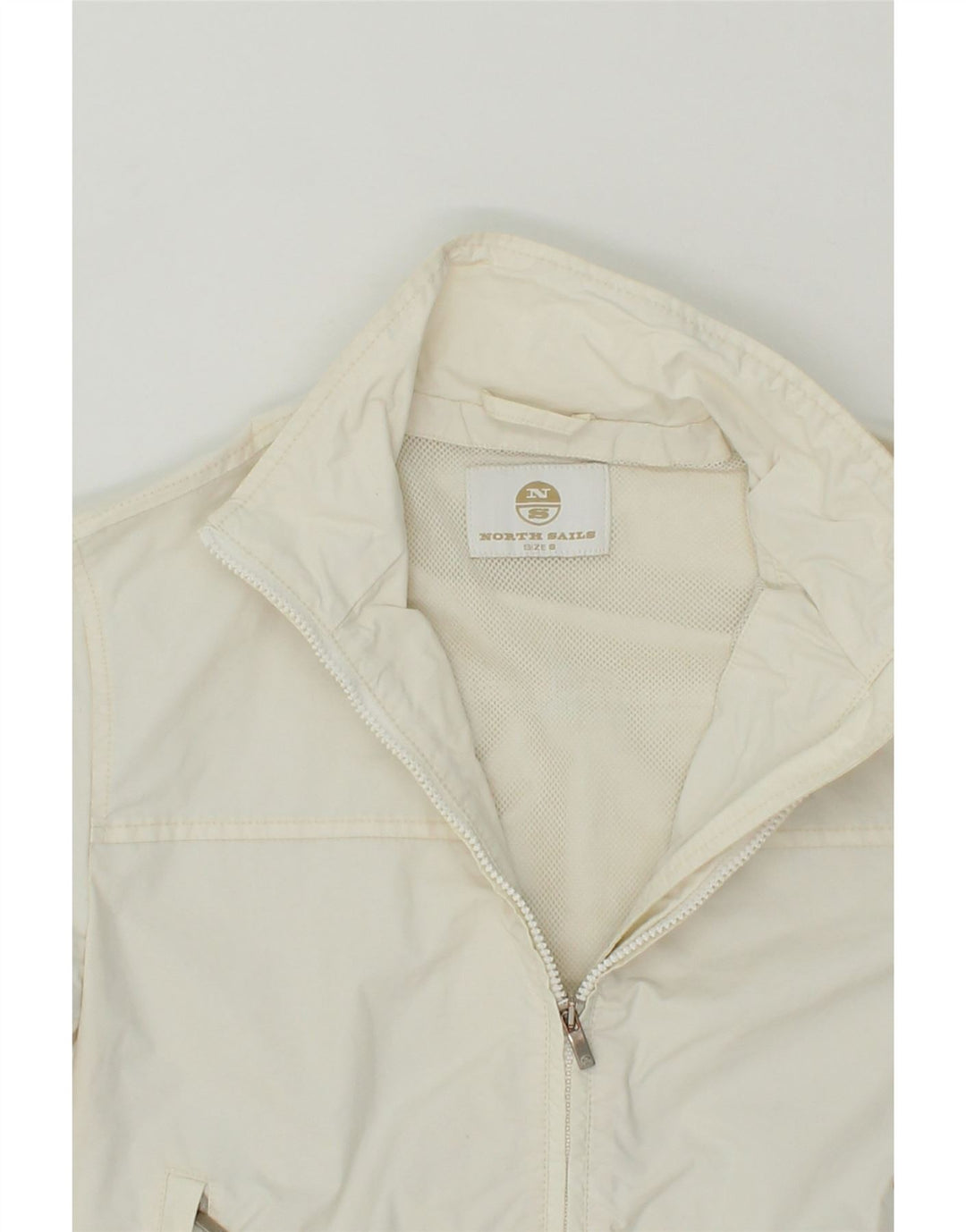 NORTH SAILS Mens Bomber Jacket UK 36 Small White Polyamide Vintage North Sails and Second-Hand North Sails from Messina Hembry 