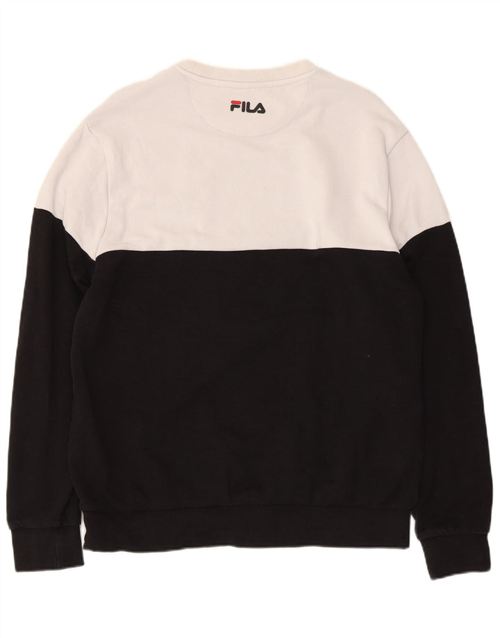 Γυναικείο γραφικό φούτερ FILA Jumper UK 14 Medium Black Colourblock