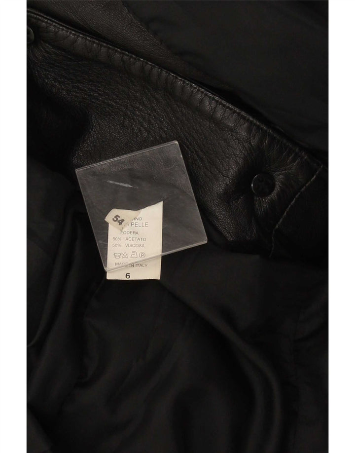 Vintage Ανδρικό Δερμάτινο Μπουφάν IT 54 2XL Μαύρο